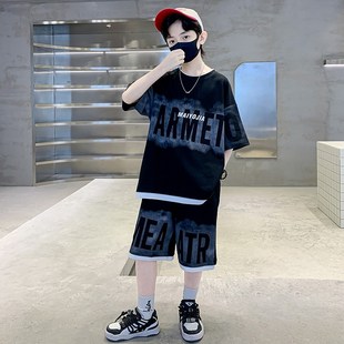 童装男童夏装套装2024新款夏款中大童休闲男孩酷帅儿童夏季短袖潮