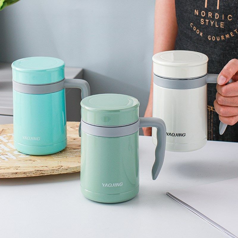 全陶瓷内胆双层真空保温杯简约时尚女士学生咖啡豆浆牛奶随手水杯