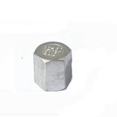 304不锈钢外六角管帽 6分1寸2寸 内丝管帽316L内螺纹管帽堵头4分