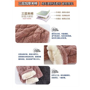 睡裤女款冬季加绒超厚三层夹棉加厚法兰绒男士加厚保暖家居服棉裤