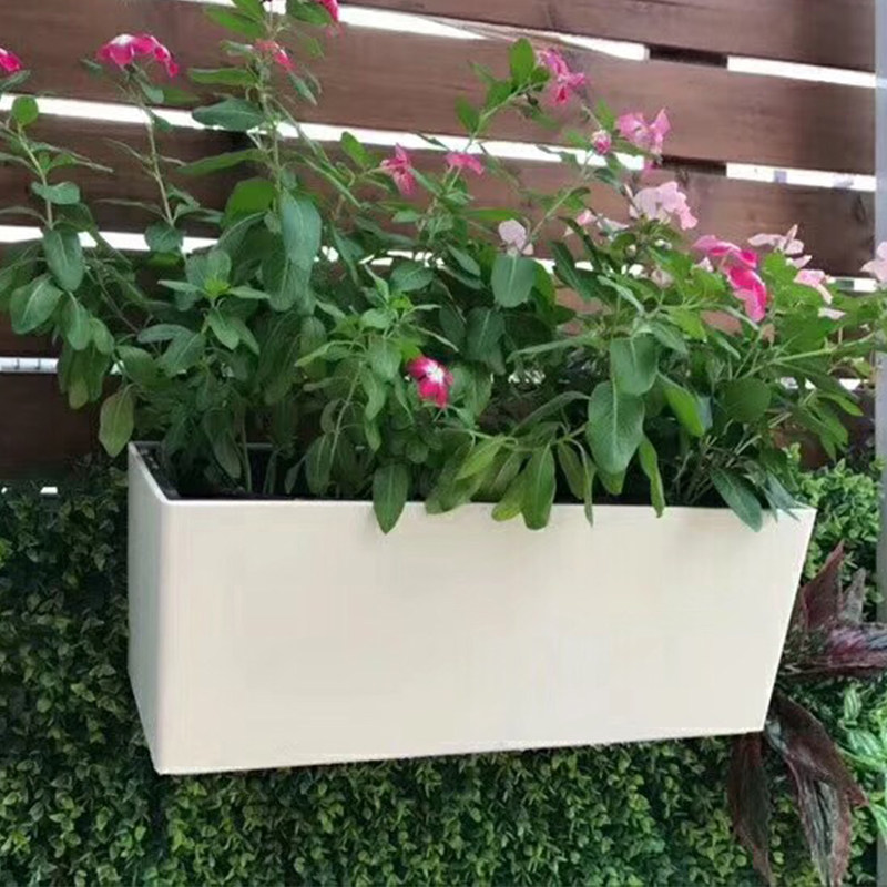 阳台种植箱栏杆悬挂式花盆栅栏护栏壁挂挂墙懒人自吸水长方形花箱