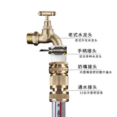 铜通水接 3分4分5分6分铜快速接头洗车刷车水枪塑料软管水管配件