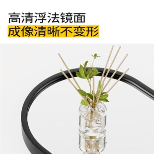 轻奢落地镜家用卧室穿衣镜可旋转全身镜带收纳镜子入户玄关试衣镜