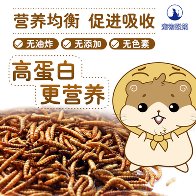 宠物联萌宠物零食面包虫干大桶仓鼠刺猬幼鼠粮食用品食物饲料主粮