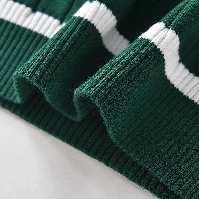 男女童学院毛衣背心马甲校服儿童墨绿色V领毛衣马夹鸡心领针织衫8