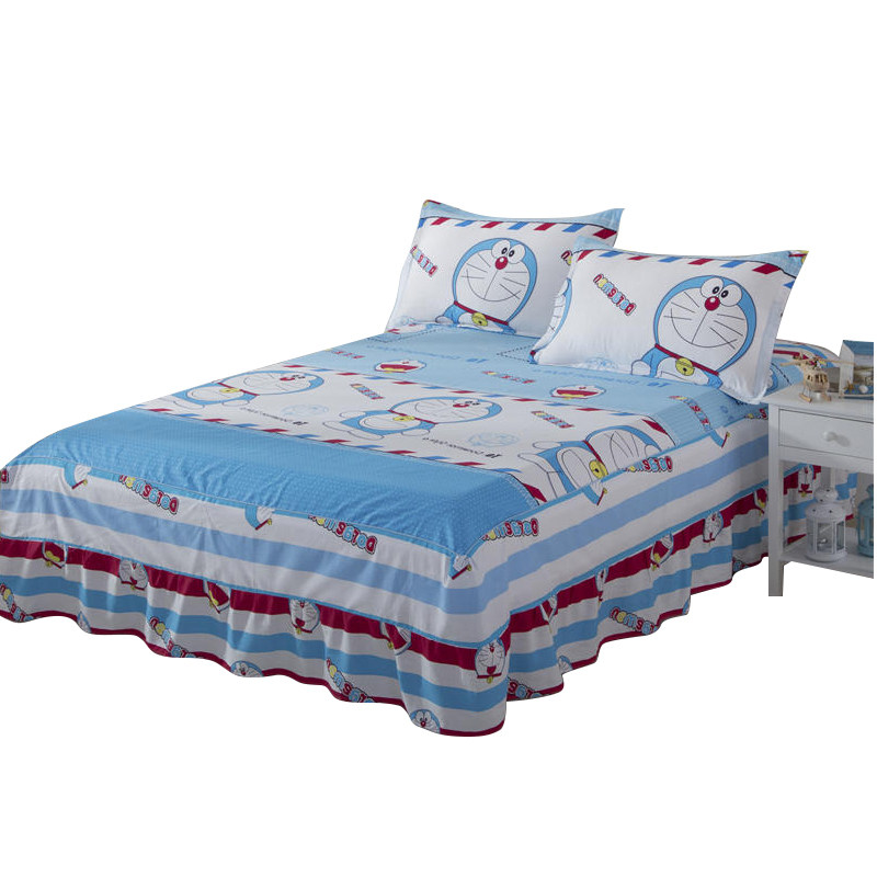 儿童卡通可爱纯棉床裙女孩全棉床罩1.2 1.5 1.8米m床男孩动漫单件