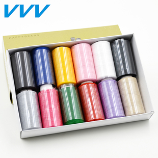 VVV盒装12色手工缝纫线家居缝补手工DYI缝纫针线居家针线套装