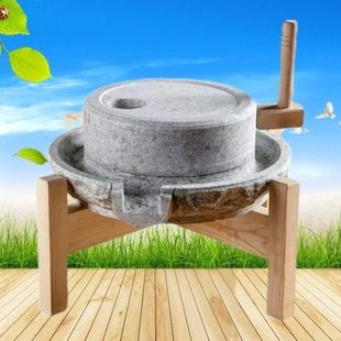 家用小石磨老石磨老磨盘茶桌茶台复古怀旧民间老石器摆件