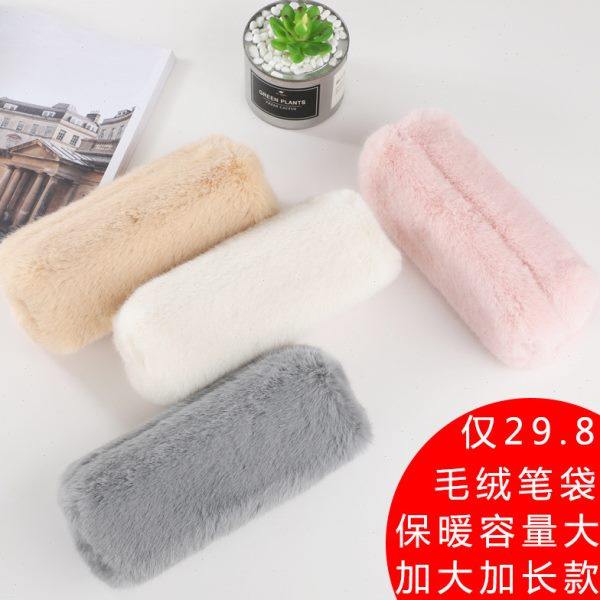 新款加大加长款毛绒方形笔袋 超大容量铅笔袋学生用文具袋包邮,文具电教/文化用品/商务用品,笔袋,淘宝优惠券,粉丝福利购,淘宝优惠卷