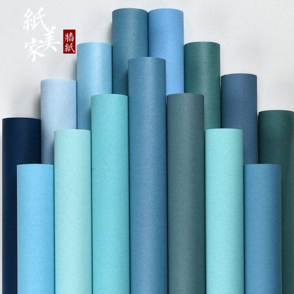 北欧素色深蓝色无纺布纯色墙纸卧室客厅餐厅电视背景墙浅蓝色壁纸,家装主材,无纺布墙纸,淘宝优惠券,粉丝福利购,淘宝优惠卷