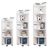 三角墙多层收纳架靠拐角柜落地置物架客厅卧室转角柜书架角柜墙角