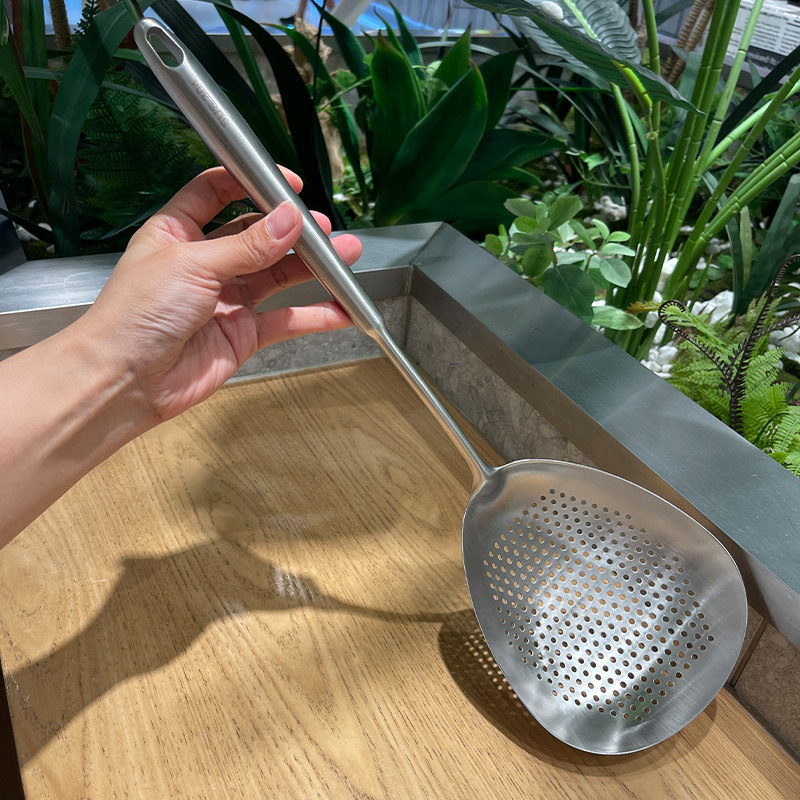 食品级304不锈钢漏勺家用漏瓢捞勺小大漏勺捞面捞水饺笊篱名