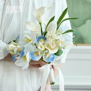 高级感新娘结婚手捧花仿真花婚礼伴娘捧花领证拍照花束道具 情书