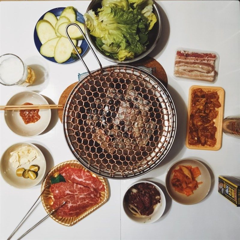 韩式碳烤炉韩国烧烤炉炭火烤肉炉家用烤盘商用圆形烤肉机煎肉锅