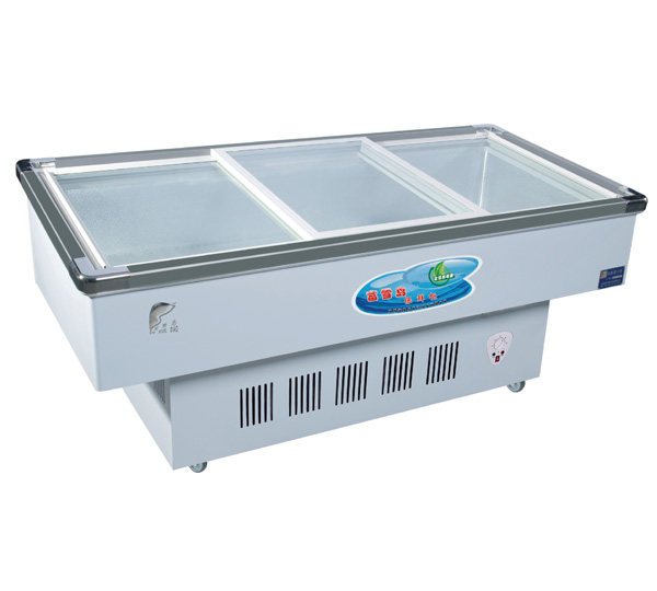 富雪岛海鲜柜保鲜柜商用卧冷柜冰柜冷藏微冷冻冰箱烧烤麻辣烫展示