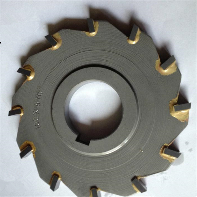镶合金三面刃铣刀钨钢焊接圆盘铣刀焊刃铣刀钨钢锯片铣刀63-200mm