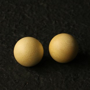 精品纯手工制作天然满鱼籽纹金丝竹手球竹雕文玩健身把玩球实心球