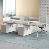 办公桌椅组合员工工位桌子卡座财务办公室4四6人位屏风职员办公桌