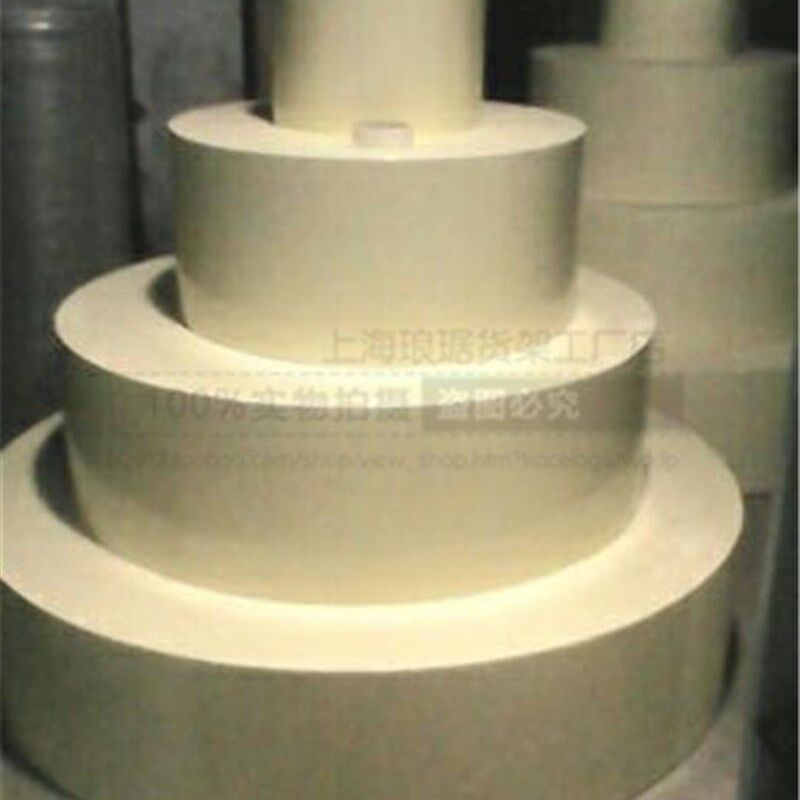 圆形展台阶梯展示台鞋店圆形木质烤漆展示柜商场包包展示台中岛柜