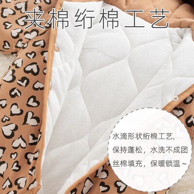 婴儿冬装加厚连体衣外出服包手包脚防风加厚外套纯棉A类男女宝宝
