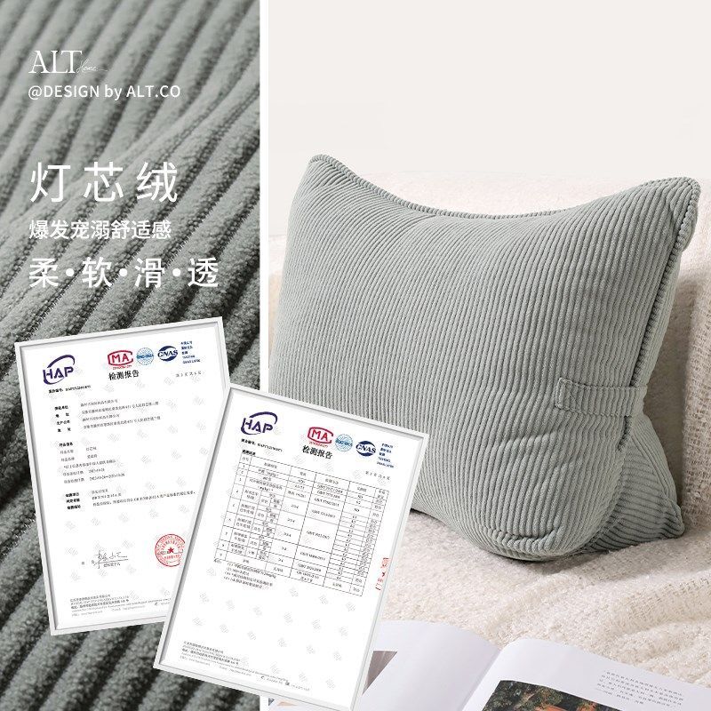 沙发护腰靠枕客厅轻奢高级感床头靠背垫飘窗玩手机靠背抱枕可拆洗