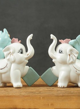 大象摆饰客厅卧室结婚礼物房间电视柜酒柜装饰品创意家居陶瓷摆设