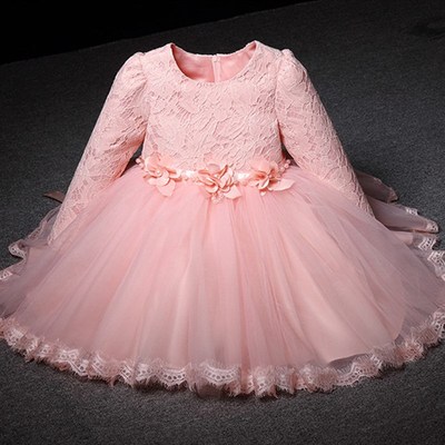 女童长袖连衣裙一周岁洋气裙子秋冬装婴儿公主裙女宝宝礼服加绒裙