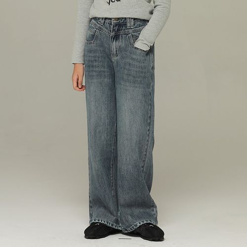 小女森女童水洗柔软牛仔裤儿童春秋裤子中大童外穿洋气直筒长裤厚