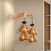 天然葫芦六六大顺小葫芦串平安挂饰摆件家居客厅玄关卧室装 饰壁挂