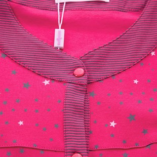 红色夏季 纯棉大码 家居服中年套装 长裤 全棉短袖 休闲妈妈睡衣女薄款