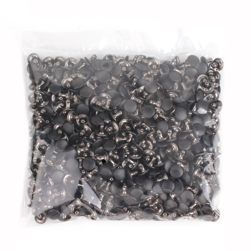 铁双面子母铆钉扣黑色烤漆金属彩色挂绳撞钉装饰手提袋纸袋扣子8