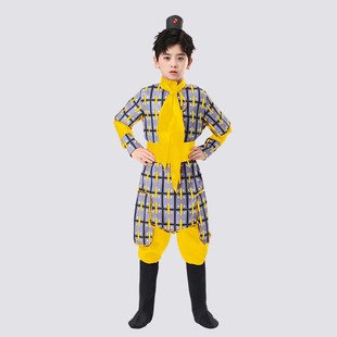 古代士兵服儿童盔甲合唱满江红表演服团体演出服岳家军兵马俑服装