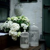 法式 饰铁艺器烛台民俗橱摆设 复古做旧鸟庭院装