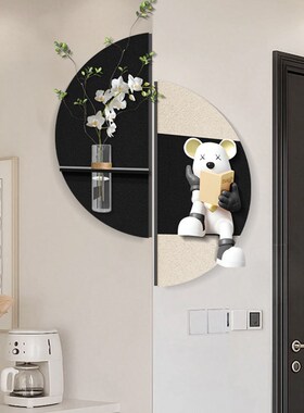 暴力熊装饰画无障碍豪华端壁画现代水培绿色背景墙挂画