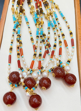 女「原创定制」红玛瑙手工项链