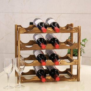 欧式实木红酒架摆件松木葡萄酒架木质酒架创意展示架家用酒柜装饰