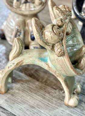 猫陶瓷大理小摆件片猫创意礼品瓦瓦猫猫片吉祥手工云南南诏窑开业