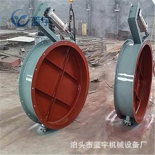 通风气动蝶阀碳钢粉料蝶阀法兰式通风气动烟道调风阀门冷风阀800