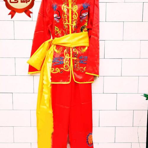 秧歌服男新款锣鼓队服舞蹈演出服中老年打鼓服秧歌扇子舞龙舞狮服