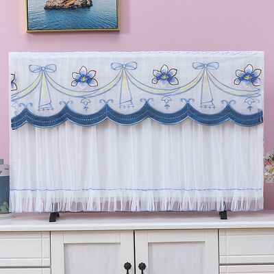 四周包边开机不取电视罩子电视套液晶电视布防尘罩5565蕾丝保护罩