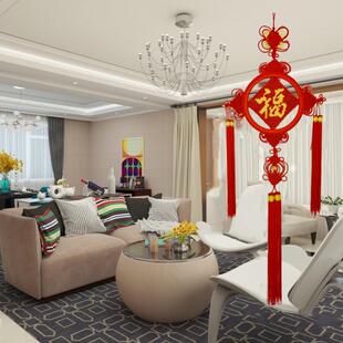 外圆内方纯手工中国结方圆乾坤福结送福送喜家居客厅挂件风水僻邪