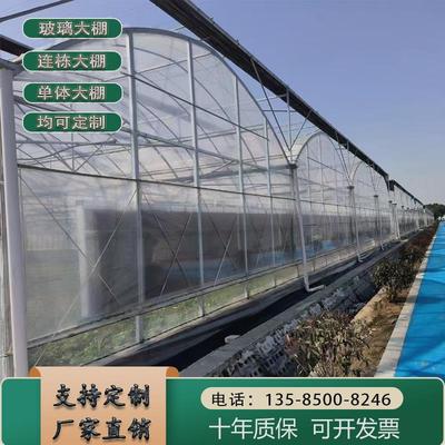 温室连栋连身大棚简易骨架棚薄膜镀锌管蔬菜大棚联动大棚农业种植