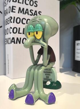 海绵宝宝章鱼哥手机架摆件办公室桌面装饰治愈解压神器生日礼物