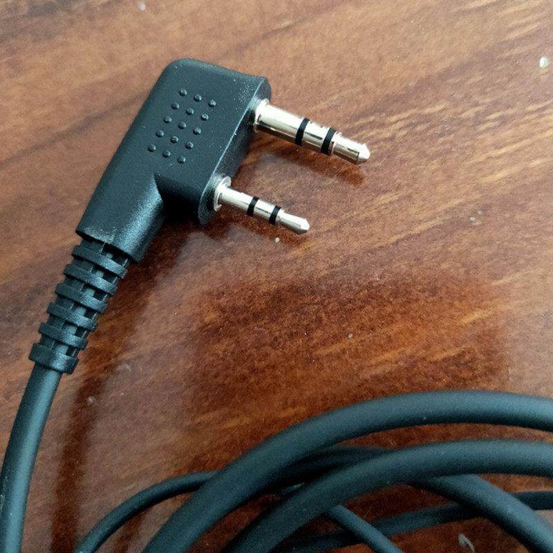 对讲机耳机K头M头Y头插头耳挂式柔韧旋转耳咪线 线单吼耳唛耳塞包