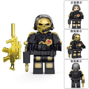 三角洲行动威龙兵手办红狼蚀金玫瑰周边模型军事基地人仔积木玩具