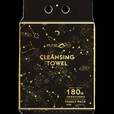 梦之灵家庭装180抽悬挂式亲肤洗脸巾抽取式加大加厚一次性洁面巾