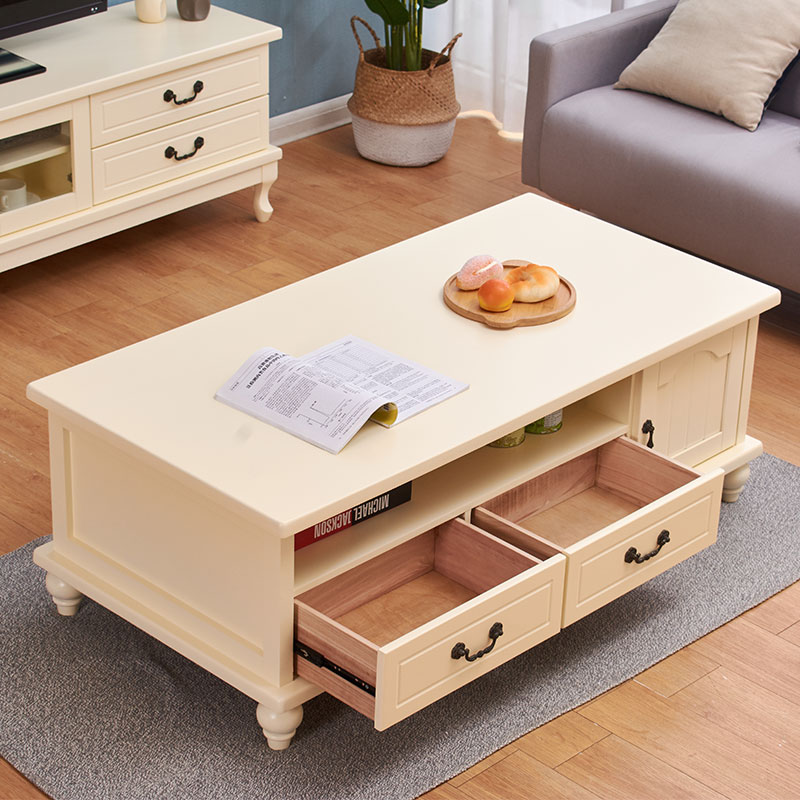 实木茶几现代多功能创意餐桌小户型抽屉茶几客厅电视柜