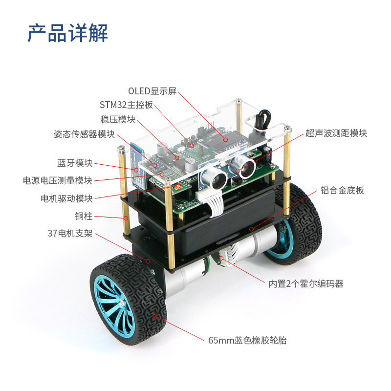 两轮平衡小车LQ控制自平衡车巡迹跟随二次发ID