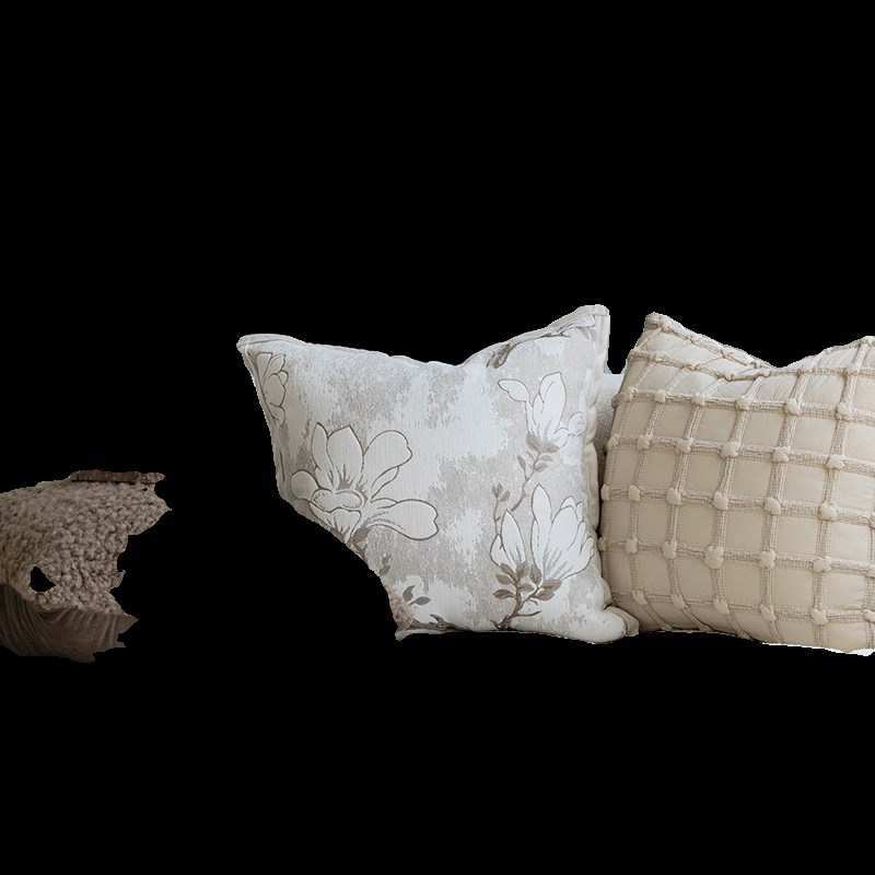 中古风抱枕毛绒柔软方形靠垫客厅沙发靠枕样板间软装枕车载腰枕