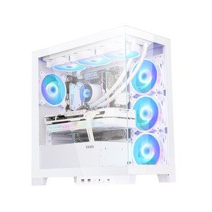 先马新镜界白色全侧透迷你海景房0电脑机箱台式机机mtx机箱